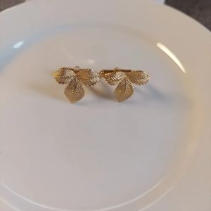 12K GF 3 LEAF CUFFLINKS 4TH GENERATION OWNED EUC - LIKE NEW! Very Rare